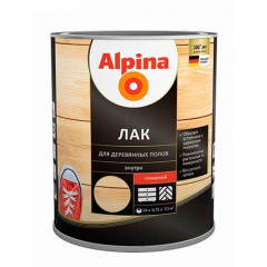 Лак Alpina алкидно-уретановый для дер. пола глянцевый 0,75л