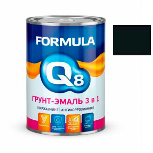 Грунт-эмаль по ржавчине черная 0.9 КГ FORMULA Q8