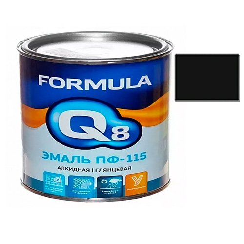 Эмаль ПФ-115 "FORMULA Q8" черная 1.9кг