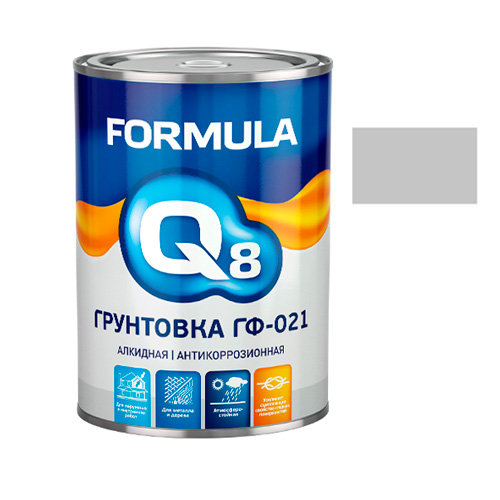 Грунтовка ГФ-021 "FORMULA Q8" серая 0.9 кг