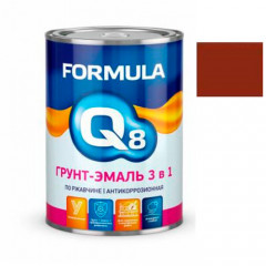 Грунт-эмаль по ржавчине коричневая 0.9 кг FORMULA Q8