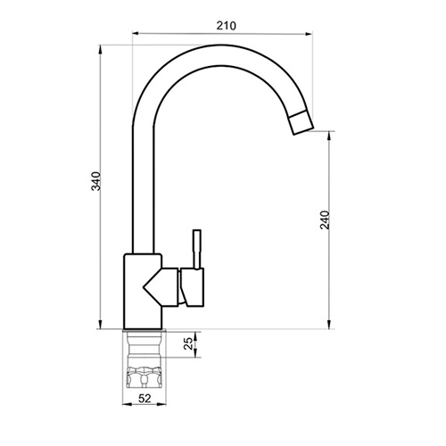 Смесители д\кухни SUS124BL-017F